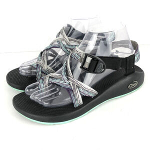 CHACO ZX2 Double Strapped Toe Loop Sandals Women's Sz 9 / 40 Pixel Weave‎ Mint
